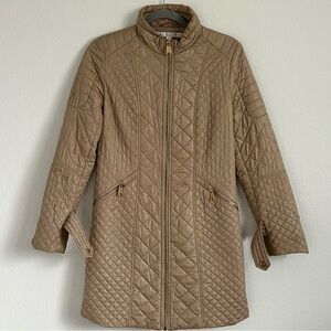 Via Spiga quilted puffer jacket zip up sweater